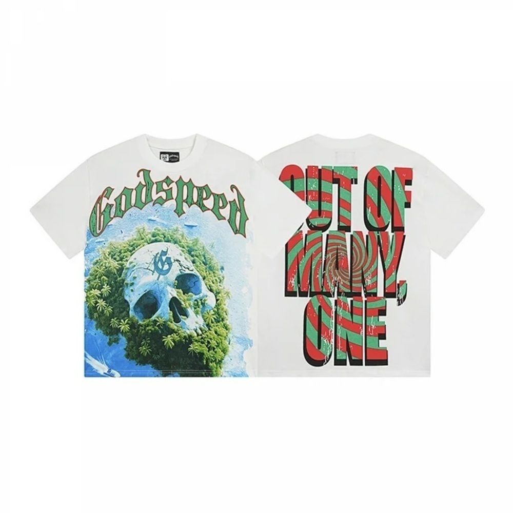 Godspeed Skull Private Island T-shirt Graphic Tee